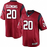 Nike Men & Women & Youth Texans #20 Clemons Red Team Color Game Jersey,baseball caps,new era cap wholesale,wholesale hats
